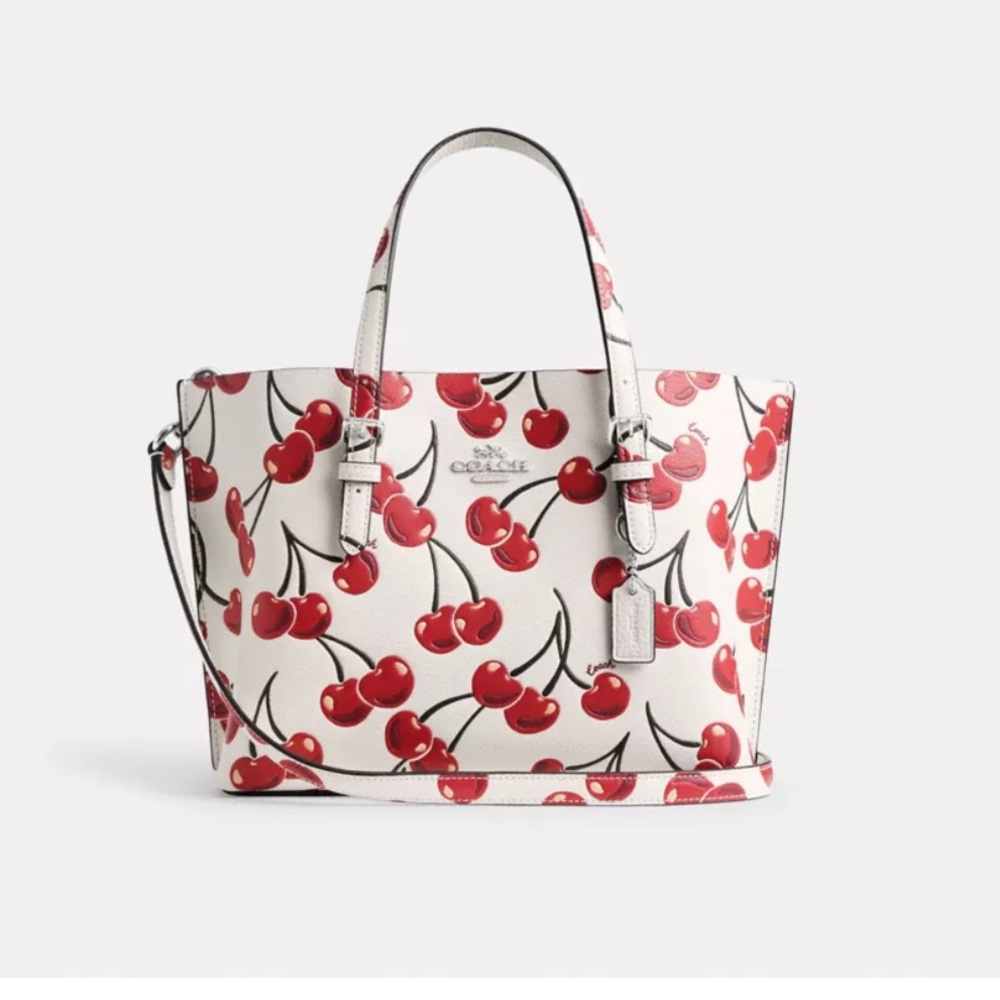 MOLLIE TOTE BAG 25 WITH CHERRY PRINT
Color: SV/Chalk Multi - Picture 3 of 16